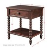 NicBex Farmhouse Nightstand with Storage Drawer Wood Sofa Side Table with Turned Legs for Bedroom,Living Room - image 3 of 4