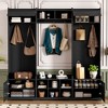 Lycvki 79.1''W. Modern 4-in-1 Entryway Hall Tree with Shoe Storage and Adjustable Shelf - 3 of 4