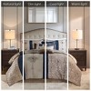 Sapphtopaz 7 Piece Comforter Set Jacquard Bedding Sets Plant Pattern Striped Prints with Embroidery Quilt Set with Throw Pillows - 3 of 4