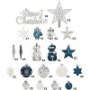 TackView 70pcs Christmas Tree Ornament Set, Shatterproof Plastic Christmas Ball Ornaments, Blue & Silver Corative Baubles - 2 of 4