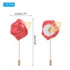 Unique Bargains Groom Wedding Handmade Pocket Flower Lapel Pin Boutonnieres 10 Pcs - 2 of 4