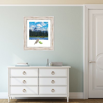 Classic 16x20 White Distressed Wood Wall Frame