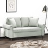 vidaXL 2-Seater Sofa with Throw Pillows Accent Loveseat for Living Room Velvet - 2 of 4