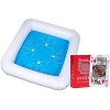 Zone Tech Inflatable Game Table with Waterproof Playing Cards - Floating Table for Pool for Adults, Family, Party, Beach Game Station Set Blue/White - 4 of 4