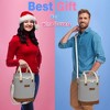 Tirrinia 6 Bottle Wine Cooler Bag - Insulated Padded Portable Versatile Wine Gift carrier Tote Bag for Travel, BYOB Restaurant, Party, Black - 4 of 4