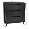Yume Mid Century Modern Solid Wood Dresser Chest of 3 Drawers - 2 of 4