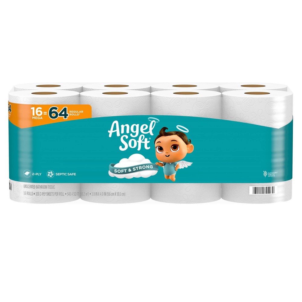 Angel Soft Toilet Paper - 16 Mega Rolls
