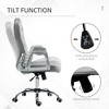 PAGED Adjustable Height Office Chair, Modern PU Leather Computer Chair with Armrests and Casters, Button Tufted Desk Chair for Office - 2 of 4
