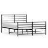 vidaXL Metal Bed Frame with Headboard and Footboard Black 59.8 in.x78.7 in. - 2 of 4