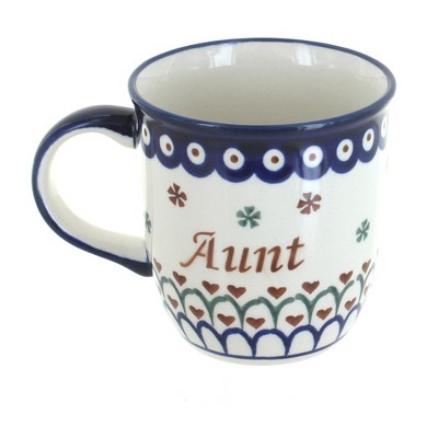 Blue Rose Polish Pottery Aunt Mug