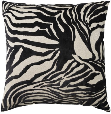 18x18 Zebra Square Throw Pillow - The Pillow Collection : Target