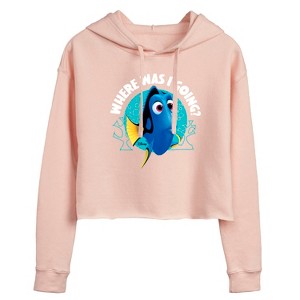 Women's - Disney - Where Was I Going Cropped Graphic Hoodie - 1 of 4