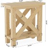 Tribesigns Farmhouse Side Table, Narrow End Table for Space Saving, Bedside Furniture for Bedroom, Living Room, Small Spaces - 3 of 4