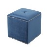 CAVINAS Simple Upholstered Square Cassella Cube Ottoman Chair,Small Ottoman Stool for Living Room,Bedroom - 2 of 4