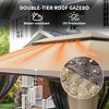 10' x 13' Patio Gazebo, Outdoor Gazebo Canopy Shelter with Netting, Vented Roof for Garden - 4 of 4