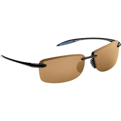  Mens Polarized fly fishing sunglasses with bifocal lens readers  (Black/Brown Lens, 2.75 Bifocal) : Clothing, Shoes & Jewelry
