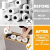 Toilet Paper Organizer with Lid, Holds 24 Regular Rolls or 18 Mega Rolls, Slim Bathroom Organizer - 3 of 4