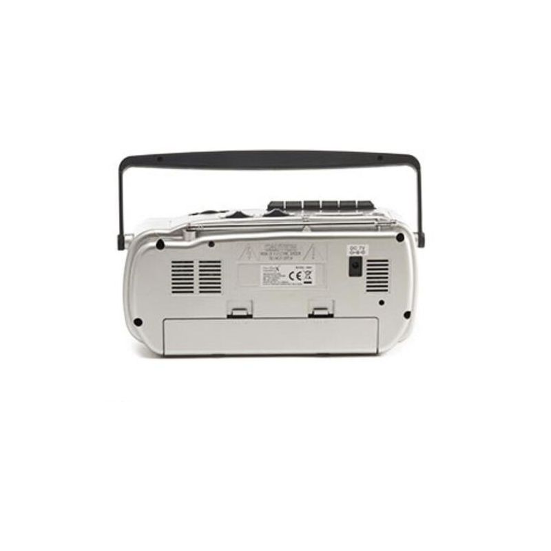 GPO Retro GPO9401 9401 Portable AM/FM Radio Cassette Recorder Player - Silver, 5 of 7