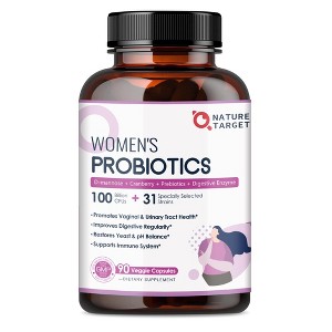 Nature Target Women’s Digestive Health Probiotics, 100 Billion CFUs+31 strains of probiotics-90ct - 1 of 4