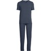 Lands' End Men's Short Sleeve Cooling Knit V-Neck Pajama Set - 3 of 4