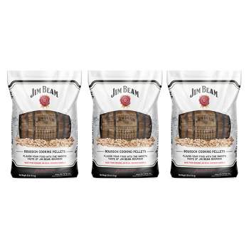 Ol' Hick Cooking Pellets 20 Pounds Barbecue Genuine Jim Beam Bourbon Barrel Grilling Smoker Cooking Pellets Bag for Grilling and Smoking (3 Pack)