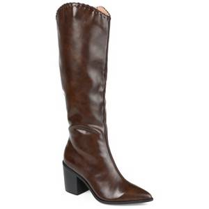 Journee Collection Women's Daria Stacked Heel Knee High Boots - 1 of 4
