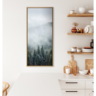 Natural Landscape Print on Canvas with Polystyrene Frame, 18" x 40"