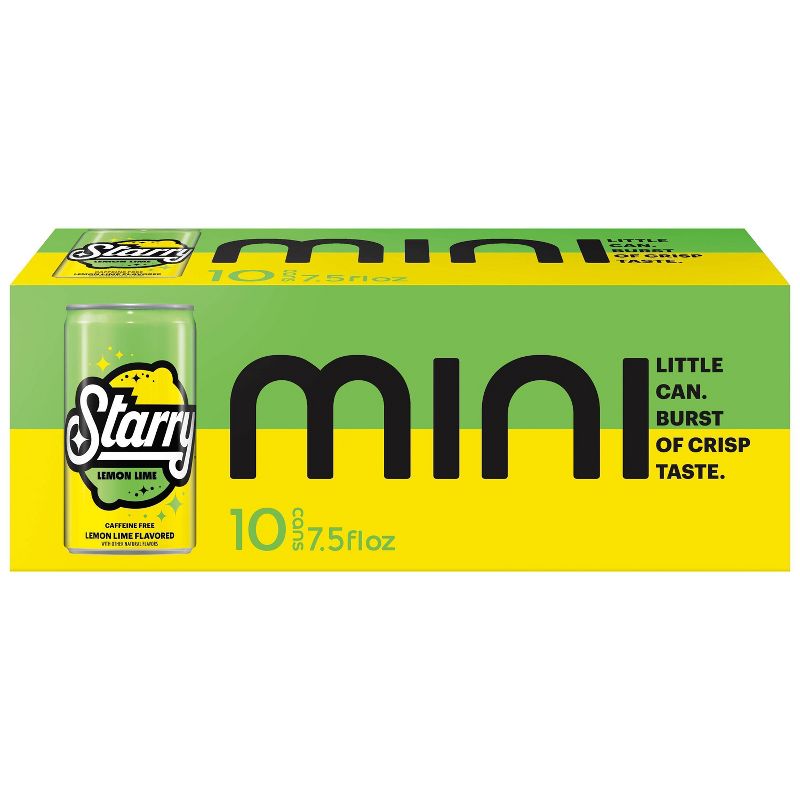 Starry Lemon Lime Soda  - 10pk/7.5 fl oz Mini Cans, 3 of 9