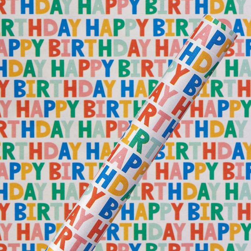 Adult Happy Birthday Shadow Roll Gift Wrap - Spritz&#8482;, 1 of 6