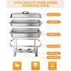 Chafing Dish Buffet Set, 8 QT Food Servers and Warmers Stainless Steel Chafer with Water Pan for Weddings, Parties, Banquets, and Catering - 3 of 4