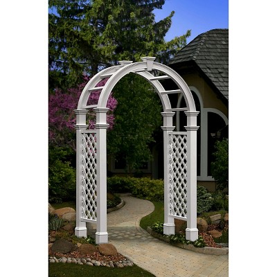 Nantucket Legacy White Vinyl Garden Arbor