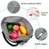 Lunch Tote Bag ¨C Gray, Normal Size, Adjustable Shoulder Strap & Side Pockets for Work/School/Travel - 4 of 4