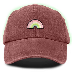 Dalix Robot Embroidered Glow in the Dark Retro Dad Hat Cotton Baseball Cap Adjustable Mens - 1 of 4