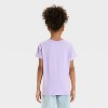 Girls' Wicked True Friendship Glitter Short Sleeve Graphic T-Shirt - Light Purple - 3 of 4