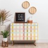 Gigi Rosado Pastel Plaid Walnut Credenza - Deny Designs - image 3 of 3