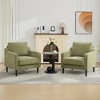 Modern Comfy Accent Chair, Linen Fabric Upholstered Armchair,Reading Side Chair, Single Sofa with Back Pillow and Wood Legs for Living Room, Beige - 4 of 4