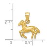 Black Bow Jewelry 14k Yellow Gold Small Satin Galloping Horse Pendant - 4 of 4