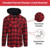 Galaxy Matix Men's Hooded Flannel Faux Sherling Lined Shacket - 2 of 4