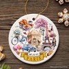 Artistic Paris Culture and Landmarks Ornament, Classical France Christmas Souvenir Gift| OrnamentallyYou - 4 of 4