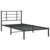 vidaXL Metal Bed Frame with Headboard Black 39.4 in.x78.7 in. - 2 of 4