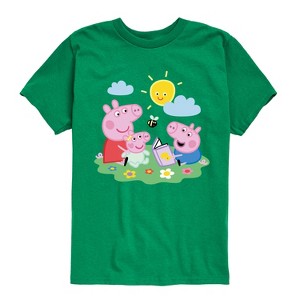 Boys' - Peppa Pig - Peppa George Baby Reading Short Sleeve Graphic T-Shirt - 1 of 4