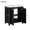 NicBex 24/30/36/48/72" Vintage Style Bathroom Vanity with Ceramic Sink,Matte Black Storage Cabinet for Bathroom,4"Faucet Hole(Faucet Not Included) - 3 of 4