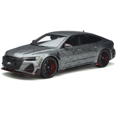 Audi ABT RS7-R (4K) Daytona Gray Metallic with Graphics Limited Edition to 999 pieces Worldwide 1/18 Model Car by GT Spirit