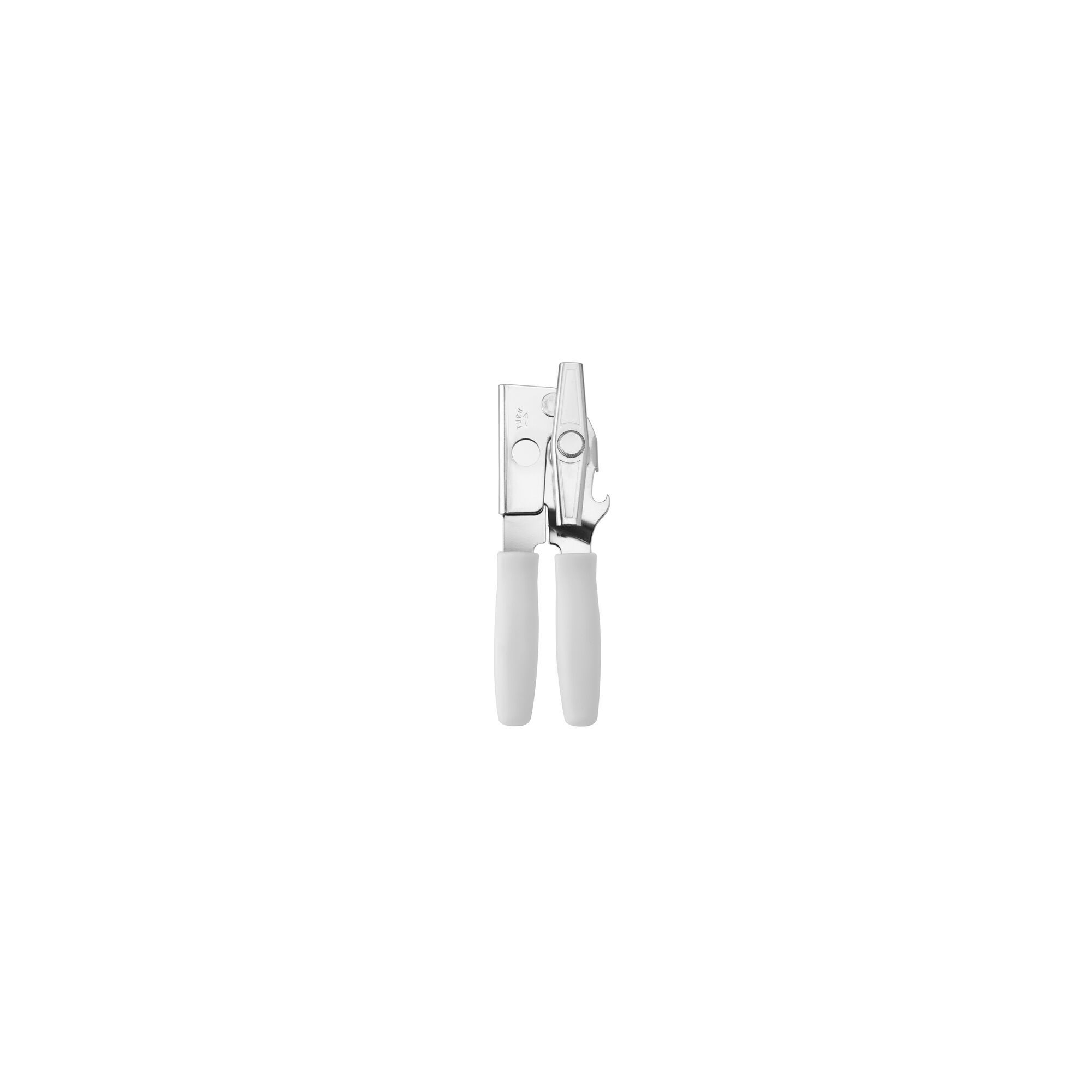 Swing-A-Way Portable Can Opener with Sharp Blade, Manual Hand Held, 2-in-1 Can and Bottle Opener, Made of Steel - White