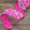Northlight Pink Floral Wired Craft Ribbon 2.5" x 10 Yards - 2 of 3