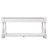 ACEPANO 63.4 in. W Long Wood Console Table with 3 Drawers and 1 Bottom Shelf-Antique White - 3 of 4