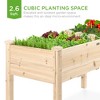Best Choice Products 34x18x30in Raised Garden Bed, Elevated Wood Planter Box for Kids, Patio w/ Bed Liner - 3 of 4