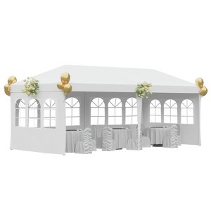 FDW Party Tent Portable Outdoor Canopy Tent Sturdy  Easy Assembly Outdoor Tents for  Wedding Partfor Camping Shelter BBQ Cater Events Beach - 1 of 4