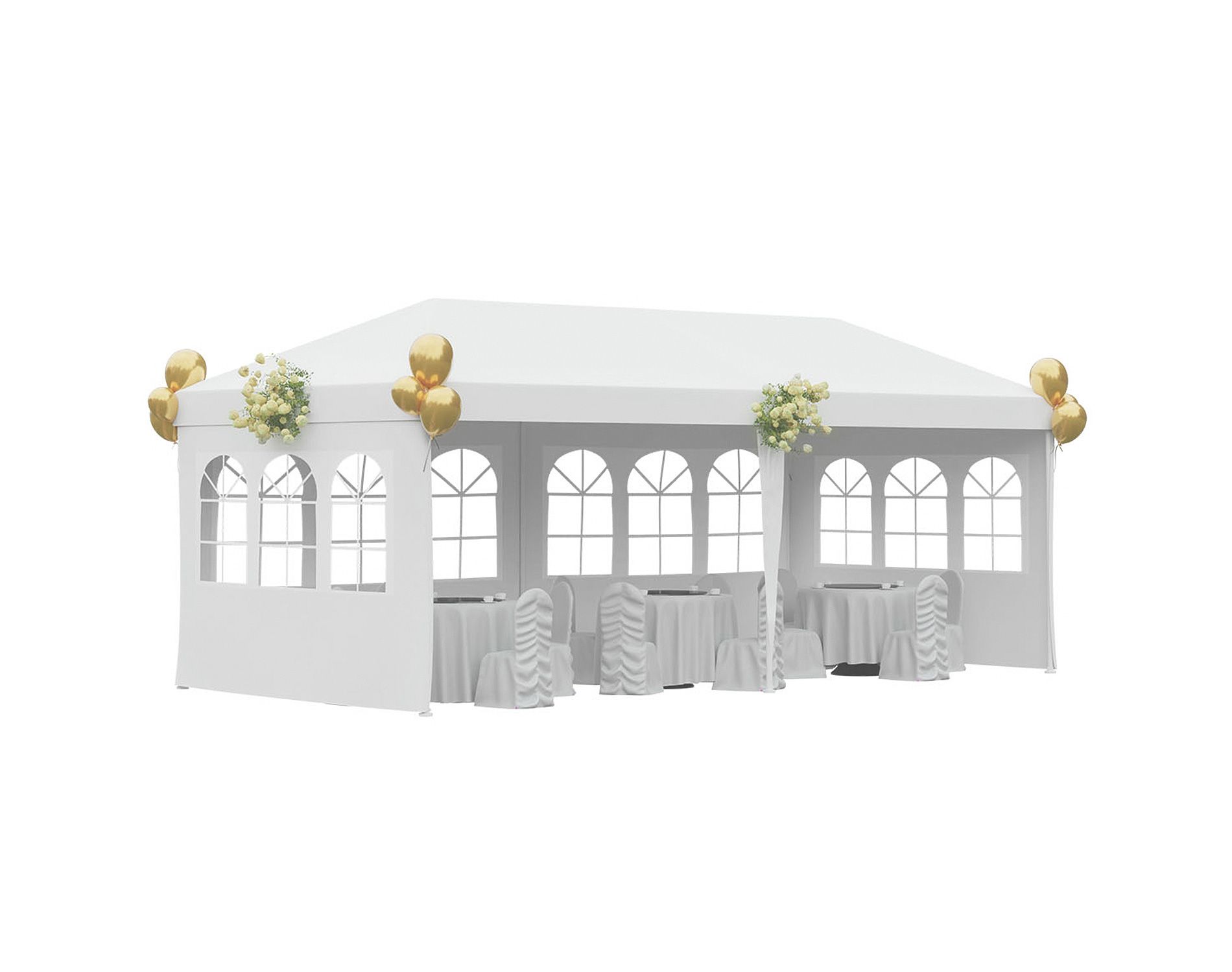 FDW Party Tent Portable Outdoor Canopy Tent Sturdy  Easy Assembly Outdoor Tents for  Wedding Partfor Camping Shelter BBQ Cater Events Beach