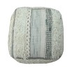 Christopher Knight Home:Cacey Boho Wool Pouf Ivory : Square Upholstered Bench, No Assembly, Spot Clean - 3 of 3